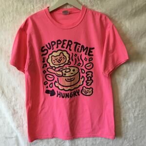 Port & Company Pink "Suppertime Hungry" T-Shirt